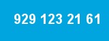 929 123 21 61 929 123 21 61